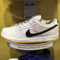 SB Dunk Low White Gum Size